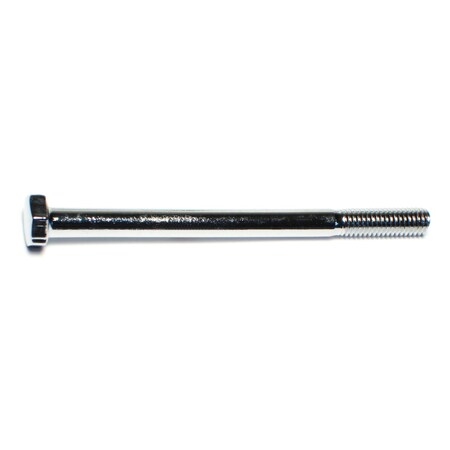 Midwest Fastener Class 8.8, M6-1.00 Hex Head Cap Screw, Chrome Plated Steel, 80 mm L, 4 PK 74474